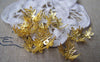 Accessories - 100 Pcs Of Gold ToneThree Leaf Filigree Bead Caps 14mm A2054