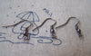 Accessories - 100 Pcs Of Gunmetal Black Fish Hook Earwire Findings 18mm A3259