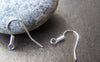 Accessories - 100 Pcs Of Silver Tone Fish Ball Hook Earwire Findings 14x15mm A3313