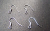 Accessories - 100 Pcs Of Silver Tone Fish Ball Hook Earwire Findings 14x15mm A3313