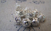 Accessories - 100 Pcs Of Silver Tone Iron Filigree Bead Caps 8mm A2269