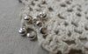 Accessories - 100 Pcs Shiny Silver Tone Brass Crimp Bead Cover For Bead Chain Sized 1.5mm-2.5mm  A7135
