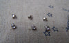 Accessories - 100 Pcs Silver Gray Nickel Tone Brass Clamshell Bead Tips 4mm For Bead Chain Sized 1.2mm-1.5mm A2297