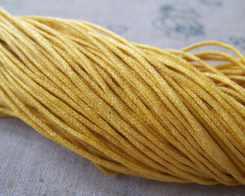 Accessories - 100 Yards Golden Yellow Cotton Cord Wax Cord Thread 1mm A5349