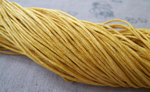 Accessories - 100 Yards Golden Yellow Cotton Cord Wax Cord Thread 1mm A5349