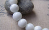 Accessories - 11.8 Inches Strand (30pcs) Of Milky White Plastic Round Acrylic Beads 10mm A2739