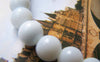 Accessories - 11.8 Inches Strand (30pcs) Of Milky White Plastic Round Acrylic Beads 10mm A2739