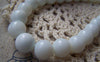 Accessories - 11.8 Inches Strand (30pcs) Of Milky White Plastic Round Acrylic Beads 10mm A2739
