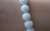 Accessories - 12.6 Inches Strand (40pcs) Of Milky White Plastic Round Acrylic Beads 8mm A3933