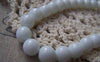 Accessories - 12.6 Inches Strand (40pcs) Of Milky White Plastic Round Acrylic Beads 8mm A3933