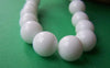 Accessories - 13 Inches Strand (28pcs) Of Milky White Plastic Round Acrylic Beads 12mm A3922