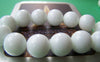 Accessories - 13 Inches Strand (28pcs) Of Milky White Plastic Round Acrylic Beads 12mm A3922