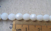 Accessories - 13 Inches Strand (55 Pcs) Of Faceted Milky White Plastic Acrylic Beads 6mm A3936