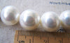 Accessories - 15.4 Inches Strand (28 Pcs) Of Natural Shell White Round Pearls 14mm A2461
