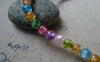 Accessories - 15.7 Inches Strand (65 Pcs)  Crackle Glass Beads Assorted Color 6mm A5509
