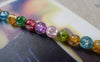 Accessories - 15.7 Inches Strand (65 Pcs)  Crackle Glass Beads Assorted Color 6mm A5509