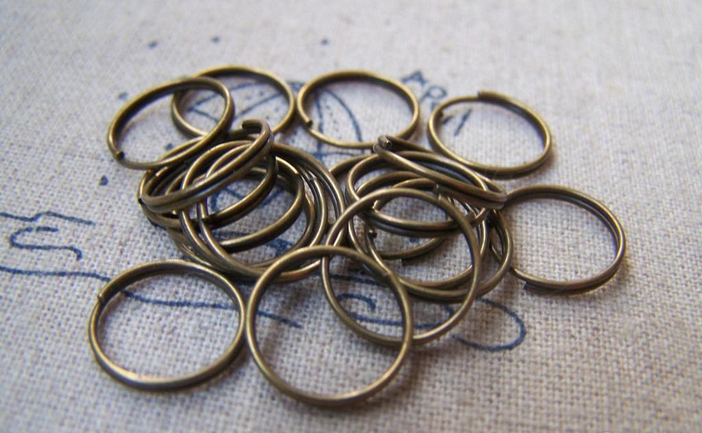 Accessories - 150 Pcs Of Antique Bronze Iron Split Rings 12mm A3093