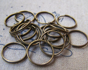 Accessories - 150 Pcs Of Antique Bronze Iron Split Rings 12mm A3093