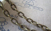 Accessories - 16 Ft (5m) Antique Bronze Steel Chunky Embossed Textured Cable Chain  5.5x9mm A4422