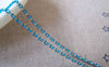 Accessories - 16 Ft (5m) Of Blue Textured Brass Oval Cable Chain 1.5x2.2mm  A4415