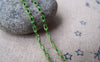 Accessories - 16 Ft (5m) Of Green Painted Textured Brass Oval Cable Chain  2x4mm A3839