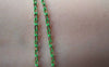 Accessories - 16 Ft (5m) Of Green Painted Textured Brass Oval Cable Chain  2x4mm A3839