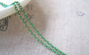 Accessories - 16 Ft (5m) Of Green Textured Brass Oval Cable Chain  1.5x2.2mm A4421