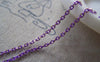 Accessories - 16 Ft (5m) Of Purple Textured Brass Oval Cable Chain 1.5x2.2mm A4412
