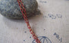 Accessories - 16 Ft (5m) Of Red Textured Brass Oval Cable Chain  2x4mm A4416
