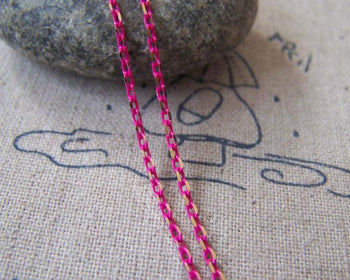 Accessories - 16 Ft (5m) Of Rose Pink Textured Brass Oval Cable Chain 1.5x2.2mm A4413