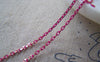 Accessories - 16 Ft (5m) Of Rose Pink Textured Brass Oval Cable Chain 1.5x2.2mm A4413