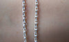 Accessories - 16 Ft (5m) Of White Painted Textured Brass Oval Cable Chain  2x4mm A3029