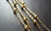 Accessories - 16ft (5m) Anti Tarnish 16K Gold Finish Brass Satellite Chain Bead Ball Cable Chain  A2157