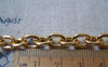 Accessories - 16ft (5m) Gold Tone Aluminium Oval Cable Chain With Unsoldered Links 7x10mm A5070