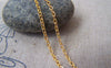 Accessories - 16ft (5m) Of 16K Gold Plated Non Tarnish Brass Flat Oval Cable Chain Link 2mm A5020