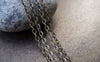 Accessories - 16ft (5m) Of Antique Bronze Brass Flat Oval Cable Chain 2mm A2035