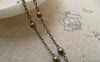 Accessories - 16ft (5m) Of Antique Bronze Brass Satellite Chain Bead Ball Flat Cable Chain A6240