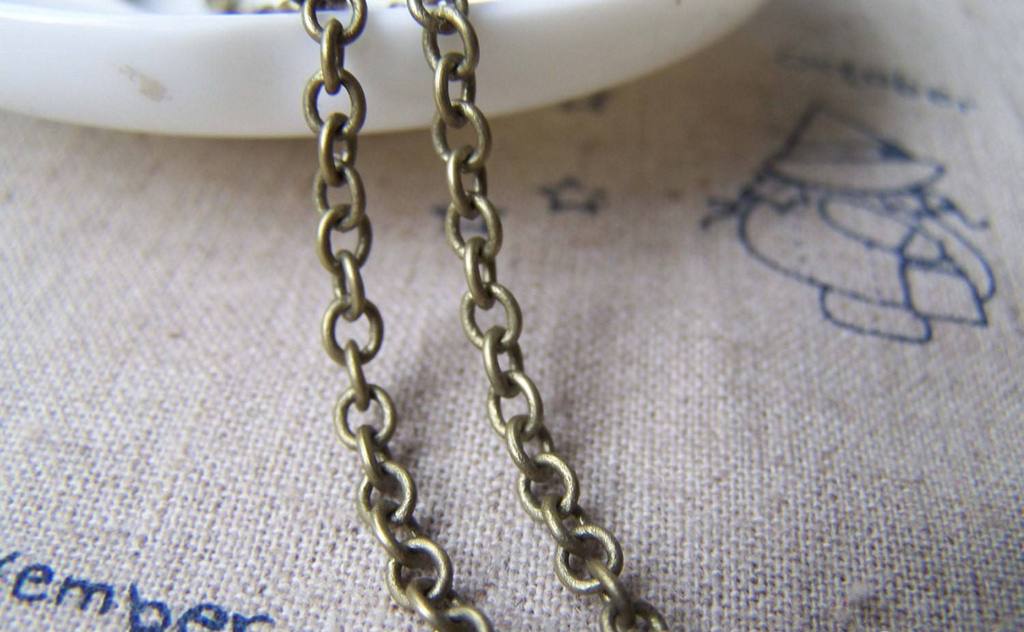 Accessories - 16ft (5m) Of Antique Bronze Brass Thick Cable Chain Link 3.5mm A2721