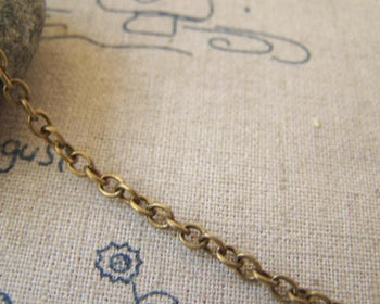 Accessories - 16ft (5m) Of Antique Bronze Steel Cable Chain Link 2.3mm A5282