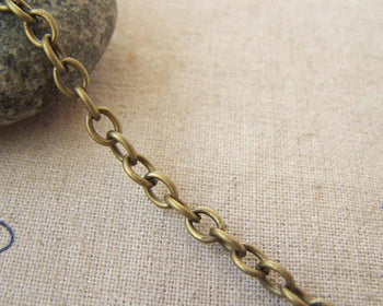 Accessories - 16ft (5m) Of Antique Bronze Steel Cable Chain Link 3.7x5mm A5280