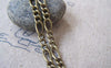 Accessories - 16ft (5m) Of Antique Bronze Steel Figaro Chain Link  5mm A4435