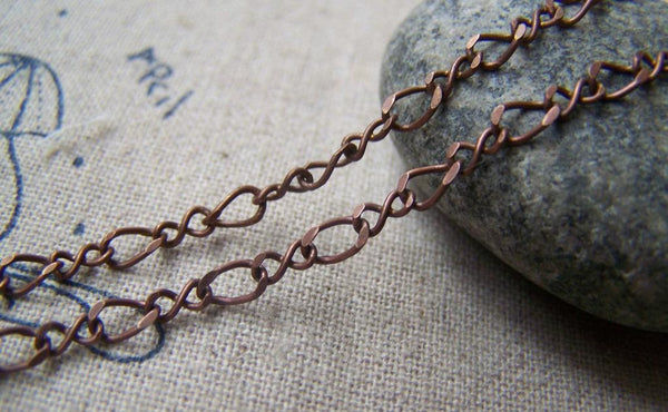 Accessories - 16ft (5m) Of Antique Copper Brass Figure 8 Infinity Link Chain  A3034