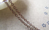 Accessories - 16ft (5m) Of Antique Copper Brass Flat Oval Cable Chain 2mm A3037