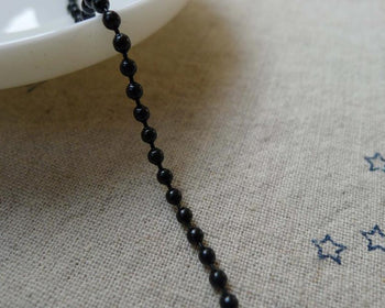 Accessories - 16ft (5m) Of E-Coating Black Iron Bead Chain 2.4mm A5557