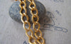 Accessories - 16ft (5m) Of Gold Plated Aluminium Textured Thick Curb Chain Unsoldered Links 7x10mm A4642