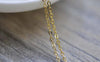Accessories - 16ft (5m) Of Gold Tone Brass Flat  Link Oval Cable Chain 1.5mm A7803