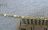 Accessories - 16ft (5m) Of Gold Tone Brass Flat  Link Oval Cable Chain 1.5mm A7803