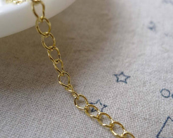 Accessories - 16ft (5m) Of Gold Tone Extension Chain Curb Chain Link Size 3.2x5.5mm  A7002