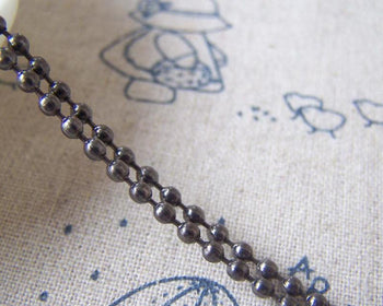 Accessories - 16ft (5m) Of Gunmetal Black Iron Bead Chain 2.4mm A4566
