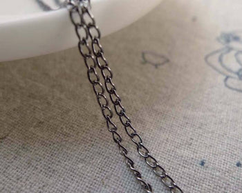 Accessories - 16ft (5m) Of Gunmetal Black Iron Curb Chain  1.8mm A6239